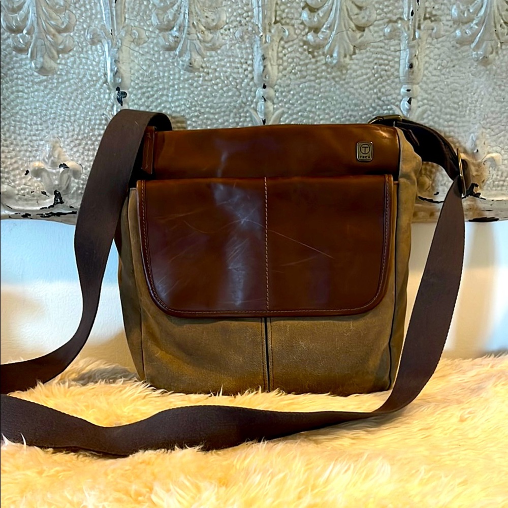 Tumi Brown Messenger Bag with Leather Trim in great shape with normal use.